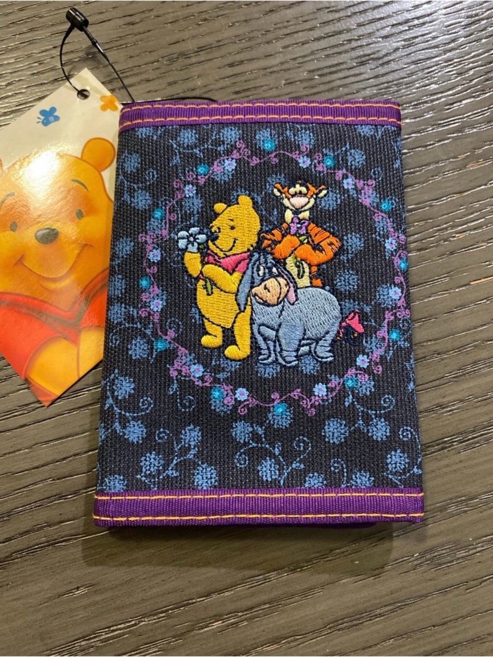 Y2K Embroidered Winnie the Pooh Trifold Wallet
